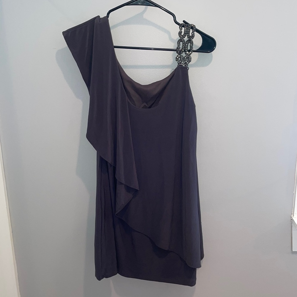 Silky Betsy and Adam size 4P glittery shoulder dress